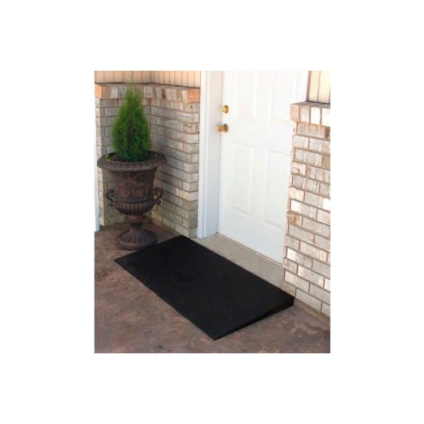 Ez-Access Transitions Rubber Mat Threshold Ramp - 24inL x 48inW - 850 Lb. Cap. TMEM 2.5-1 - main